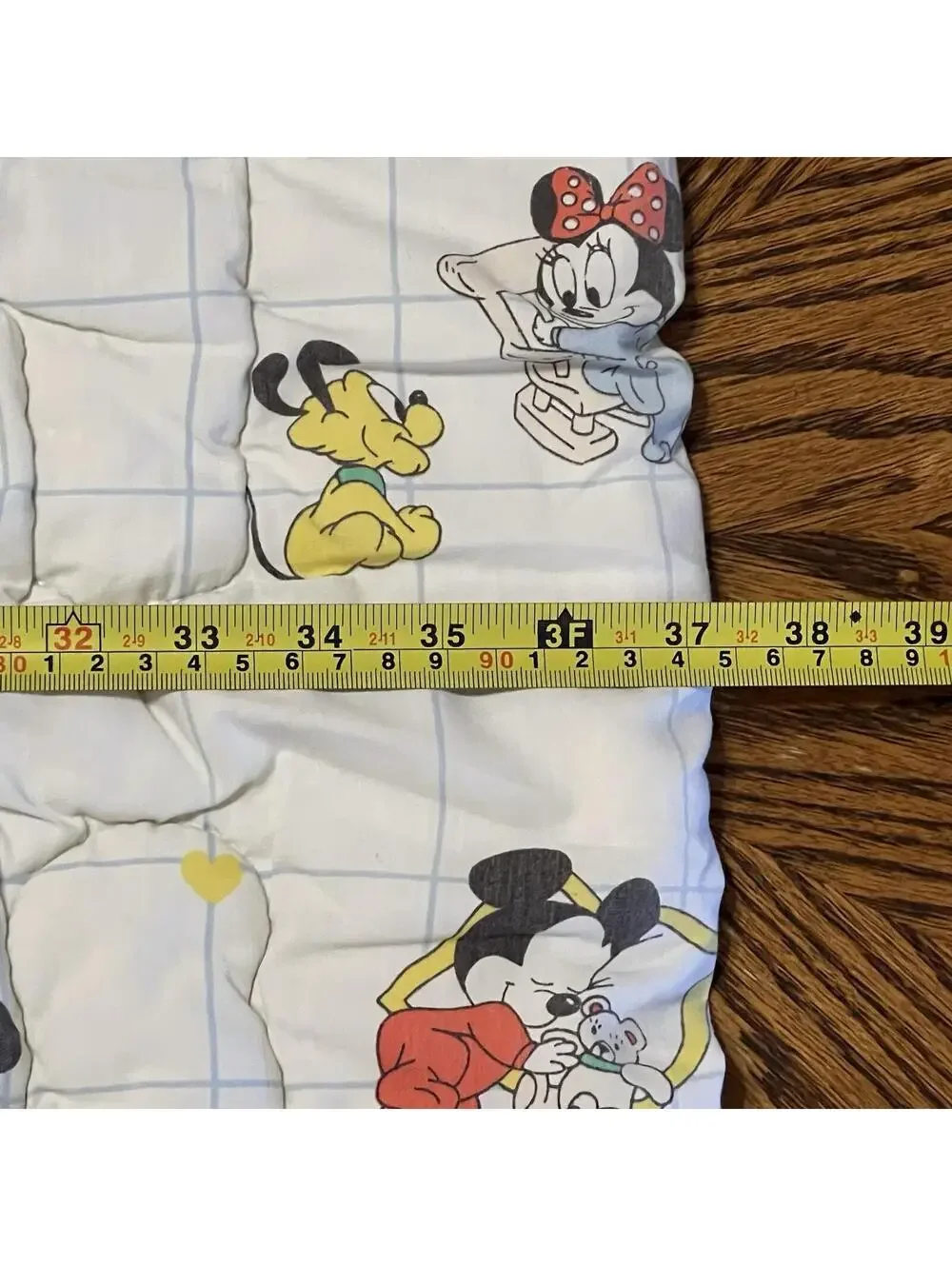 VTG Dundee DISNEY Baby Mickey Minnie Pluto Daisy Donald Duck Baby Comforter USA